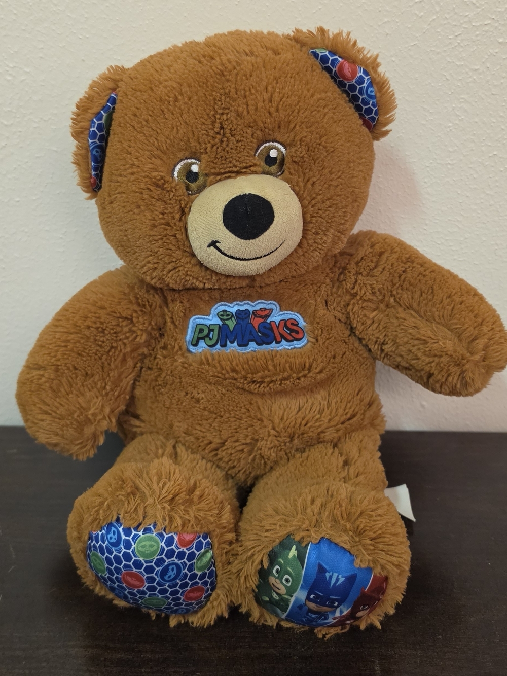 Build-A-Bear Brown PJ Masks Plush Teddy with Blue & Green Accents